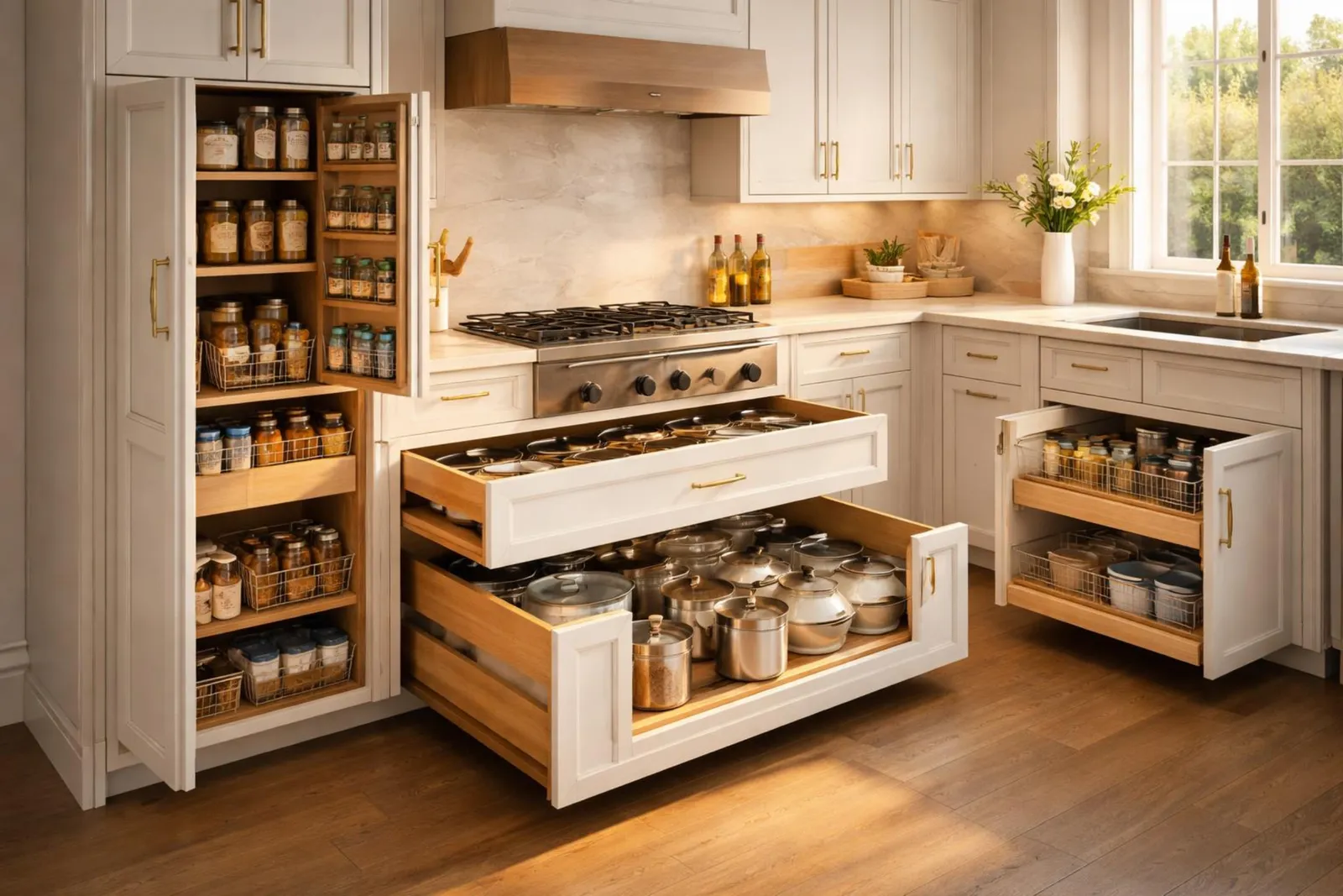Smart Storage Ideas for Custom Cabinets That Make Kitchens Work Better