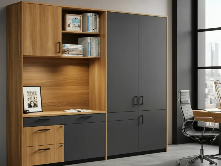 Office custom cabinets by Silver Touch Cabinets