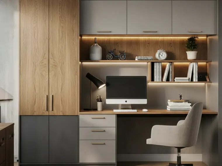 Office custom cabinets by Silver Touch Cabinets